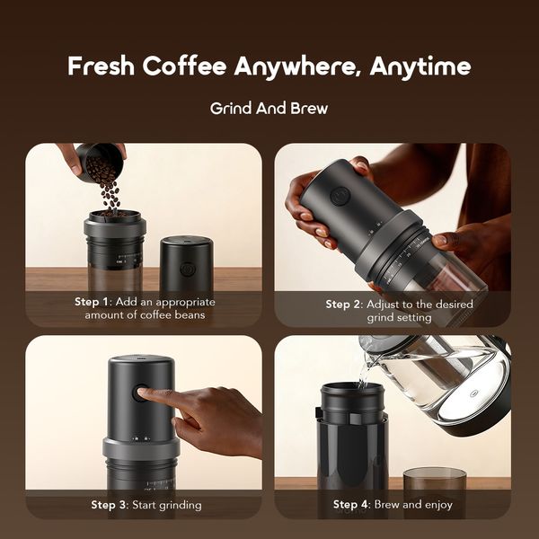 BeanGrind Precision Portable Coffee Grinder
