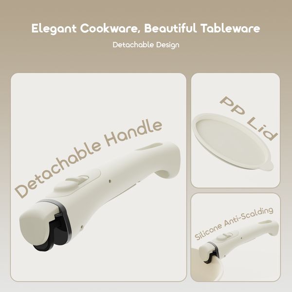 PureHarvest Set Versatile Convenient Ceramic Cookware Set (17pcs)