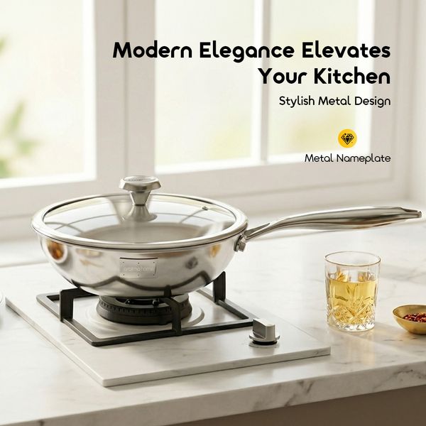 ChefFlare Durable Premium Stainless Steel Deep Fry Pan