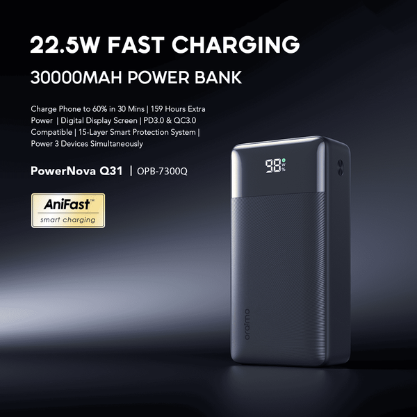 PowerNova Q31 Fast-Charging Safe Power Bank