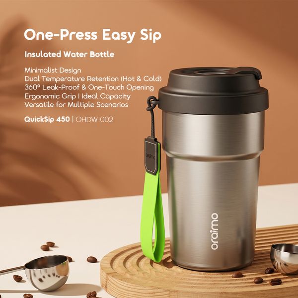 QuickSip 450 450ml Temperature-locking Leakproof Insulated Water Bottle