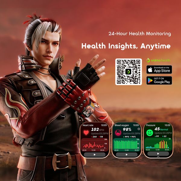 Watch 6 HAYATO X Free Fire 2.01" HD Screen Smart Watch
