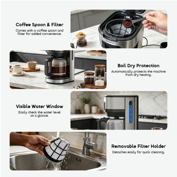 BrewDrip Safe Heating User-friendly Drip Coffee Maker