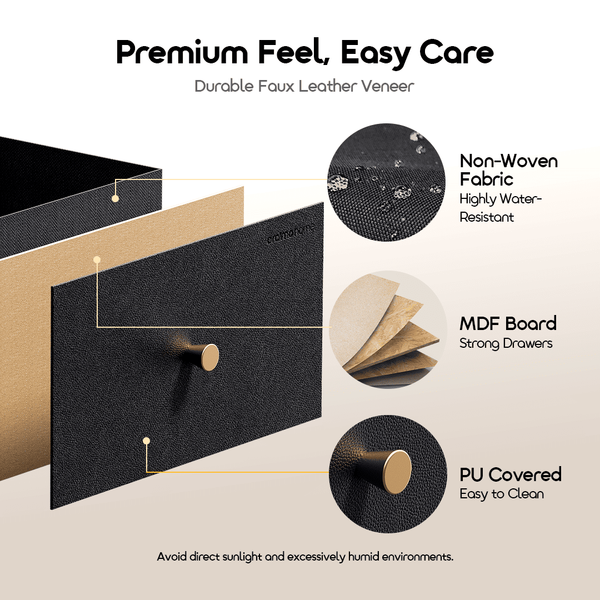 Noir Stand Plus Spacious and Stylish Storage Dresser