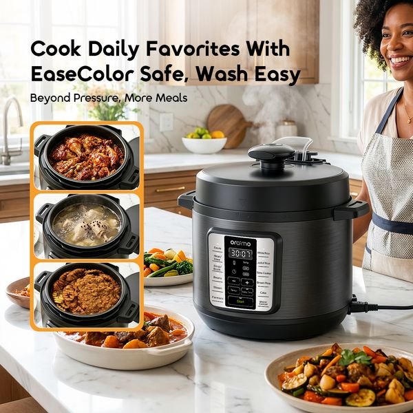 KitchNova 1200W Safe Reliable Multi-Function Pressure Cooker
