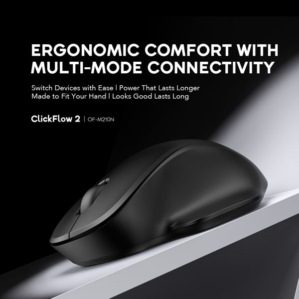 ClickFlow 2 Ergonomic Multi-Mode Wireless Mouse