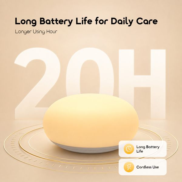 GlowNest Skin Friendly Silicone Baby Night Light