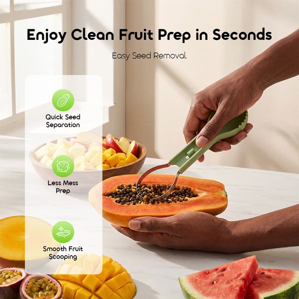 Fruit Carving and Melon Baller Tool Versatile Creative 6 in 1 Fruit Tool Set