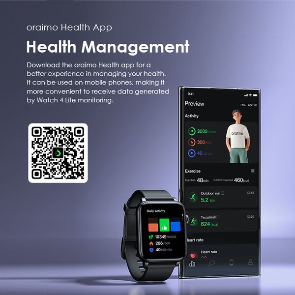 Watch 4 Lite 1.83'' TFT IP68 Smart Watch