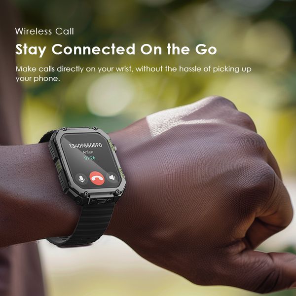 Watch Nova V ساعة فيديو عالية الدقة مقاس 2.01 بوصة تواجه ساعة ذكية