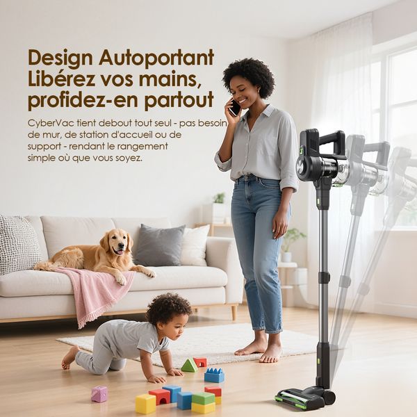 CyberVac Aspirateur autoportant sans fil 180 W
