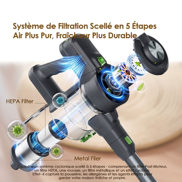 CyberVac Aspirateur autoportant sans fil 180 W