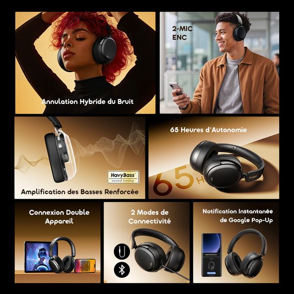 BoomPop N Casque sans fil ANC