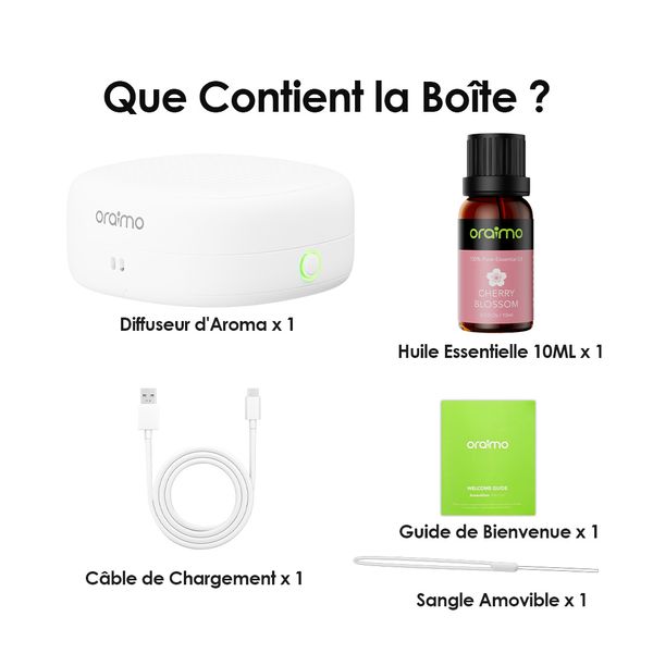 AromaGlow Diffuseur d'aromathérapie rechargeable sans eau