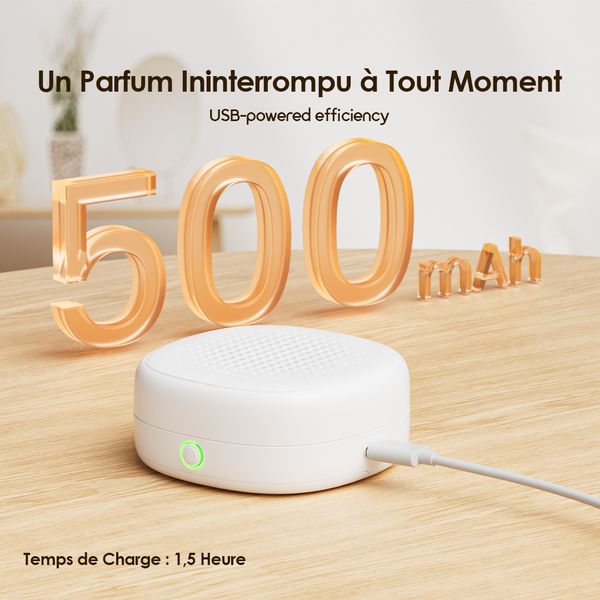 AromaGlow Diffuseur d'aromathérapie rechargeable sans eau