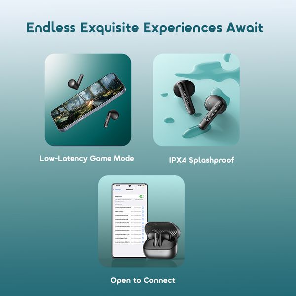 SpaceBuds Air+ Metallic Texture IPX4 True Wireless Earbuds