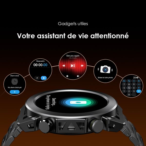 Watch Pro X montre connectée AMOLED 1.43'' IP68 avec 2 boîtiers et bracelets remplaçables