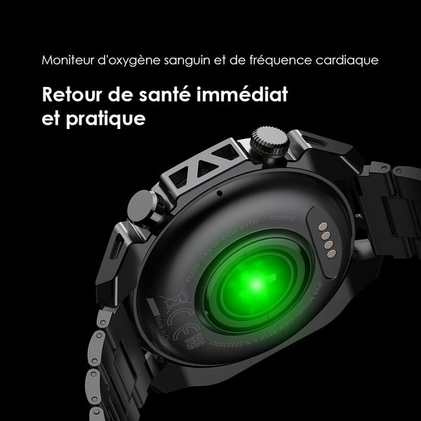 Watch Pro X montre connectée AMOLED 1.43'' IP68 avec 2 boîtiers et bracelets remplaçables