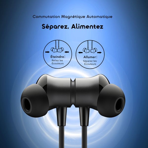 Necklace 5 Écouteurs avec réduction de bruit de 30 dB et vibration lors des appels