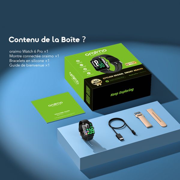 Watch 6 Pro Montre connectée avec cadrans générés par IA