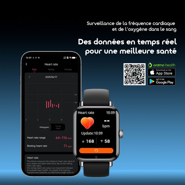 Watch 6 Pro Montre connectée avec cadrans générés par IA