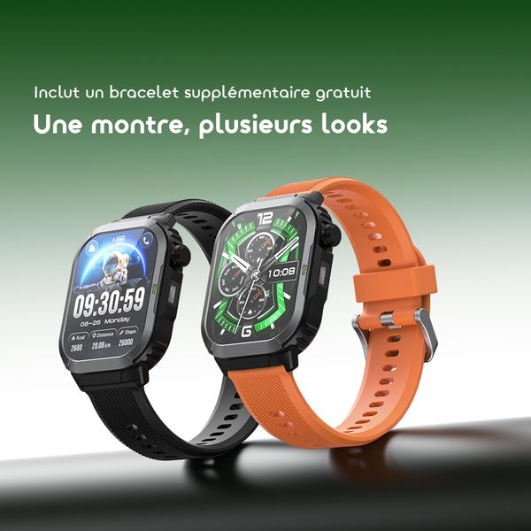 Watch Lumos N Montre connectée avec écran HD 2,01 pouces et étanchéité IP68