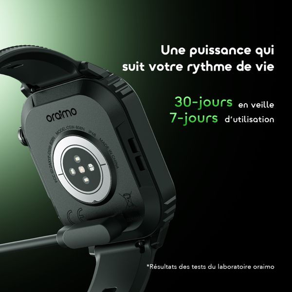 Watch Lumos N Montre connectée avec écran HD 2,01 pouces et étanchéité IP68