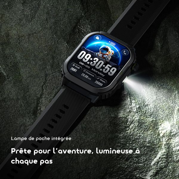 Watch Lumos N Montre connectée avec écran HD 2,01 pouces et étanchéité IP68