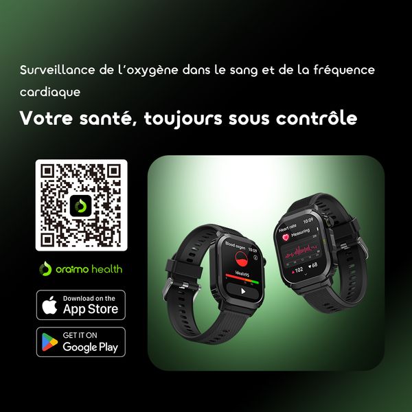 Watch Lumos N Montre connectée avec écran HD 2,01 pouces et étanchéité IP68