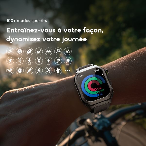 Watch Lumos N Montre connectée avec écran HD 2,01 pouces et étanchéité IP68