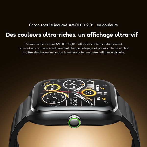 Watch Nova 2 2.01" AMOLED IP68 Curved Touchscreen Smart Watch