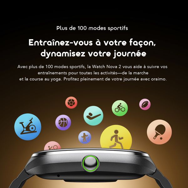 Watch Nova 2 2.01" AMOLED IP68 Curved Touchscreen Smart Watch