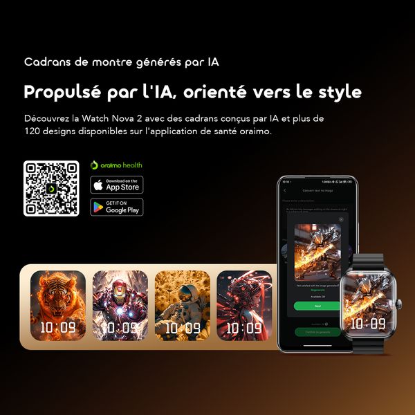 Watch Nova 2 2.01" AMOLED IP68 Curved Touchscreen Smart Watch