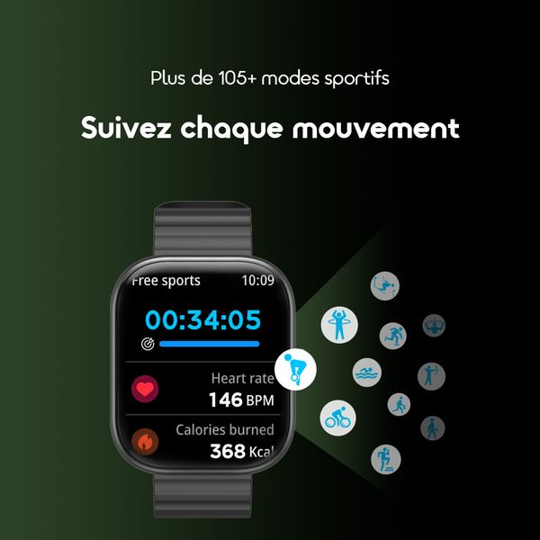 Watch 6 Montre connectée 2,04" TFT IP68