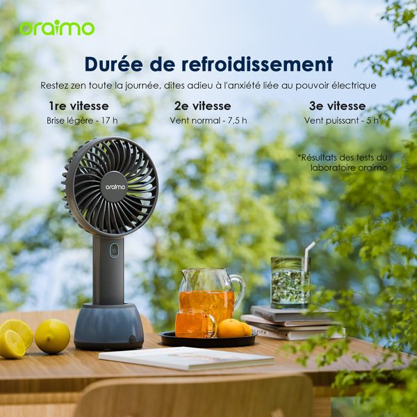 SmartHandheldfan 2 Ventilateur de table avec base lumineuse