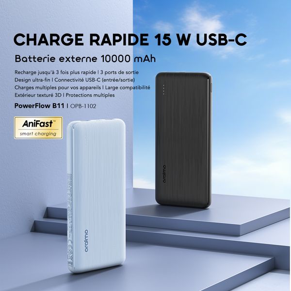 PowerFlow B11 Batterie externe 10 000 mAh 15 W