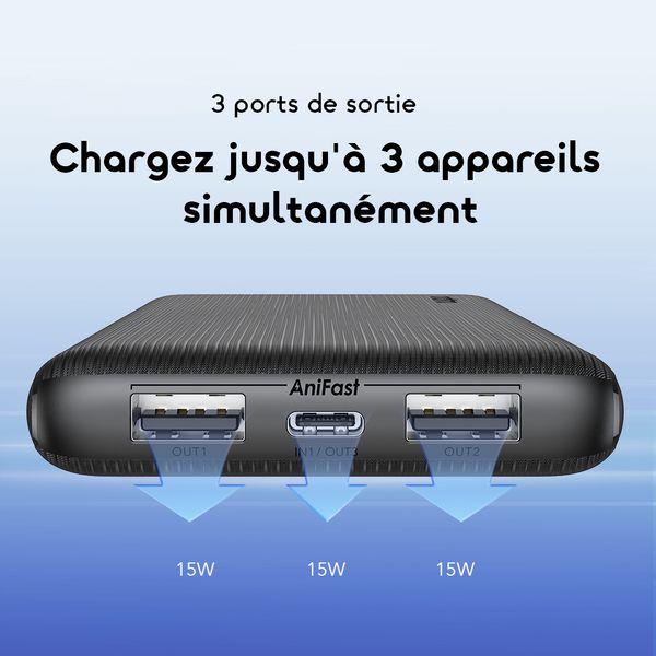 PowerFlow B11 Batterie externe 10 000 mAh 15 W