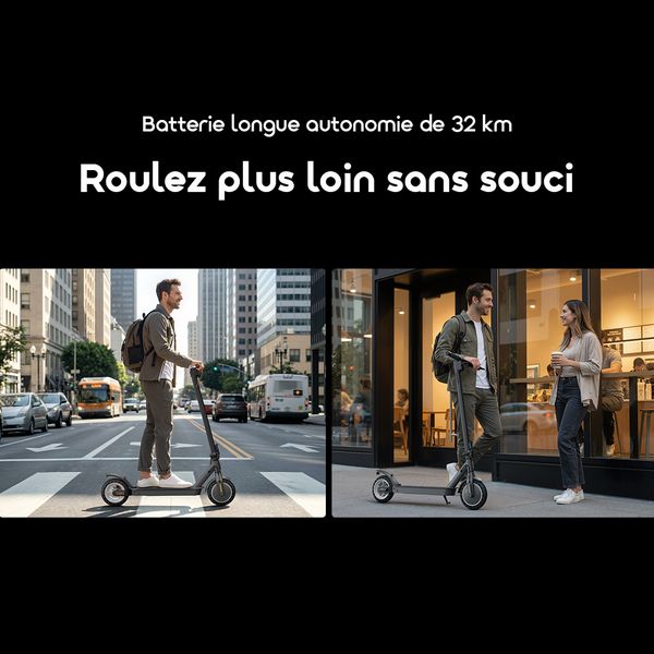 E-Scooter Moteur 350 W, autonomie 32 km Scooter électrique