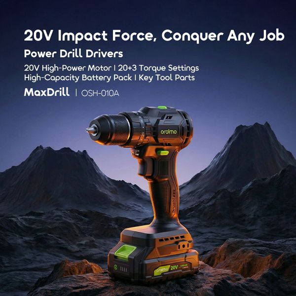 MaxDrill 20V Cordless Versatile Power Drill Driver