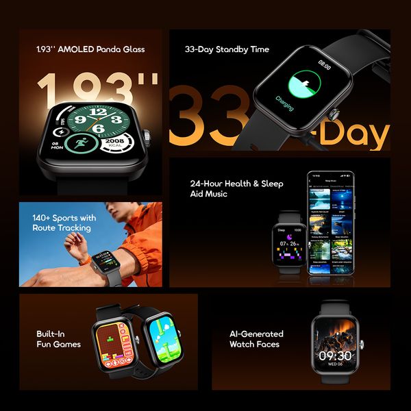 Watch Nova 2N 1.93'' AMOLED 33-Day Standby Smart Watch
