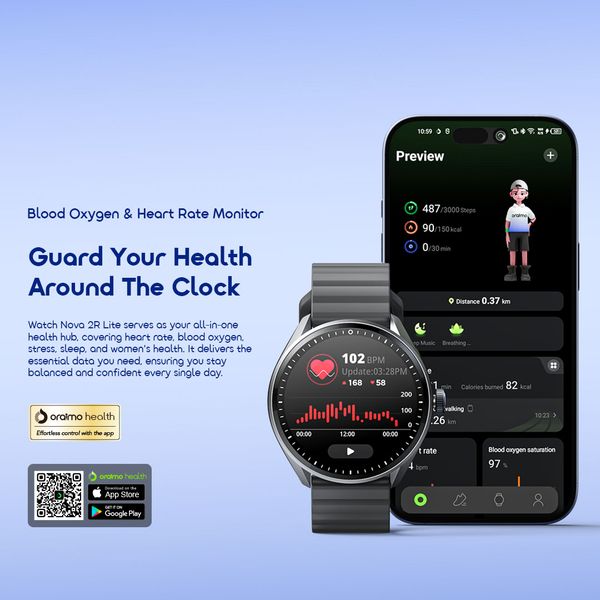 Watch Nova 2R Lite 1.43" AMOLED 30-Day Standby Smart Watch