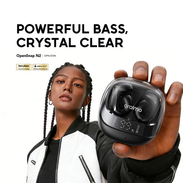 OpenSnap N2 Quick Charging Adaptive Volume Open-Ear True Wireless Earbuds