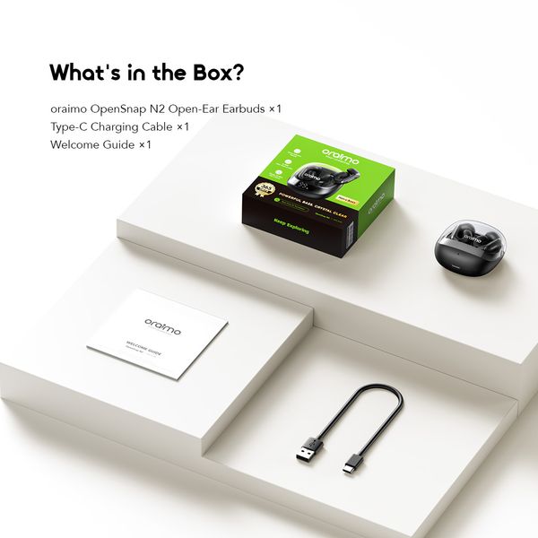 OpenSnap N2 Quick Charging Adaptive Volume Open-Ear True Wireless Earbuds