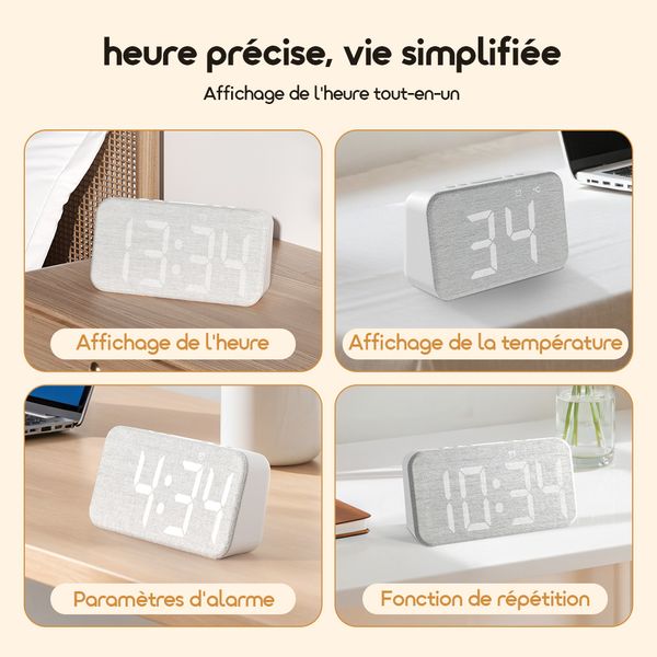 ClockPoint Air Réveil rechargeable