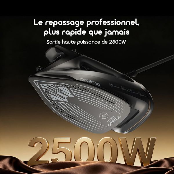 Steamcore Fer à repasser électrique haute puissance 2500W