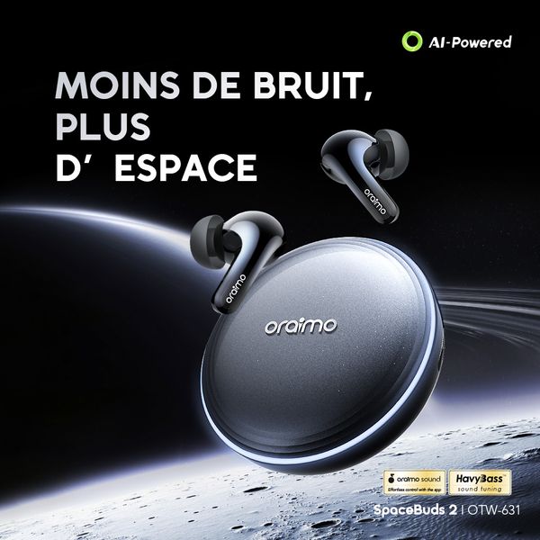 SpaceBuds 2 Écouteurs True Wireless AI Smart – Gris spatial