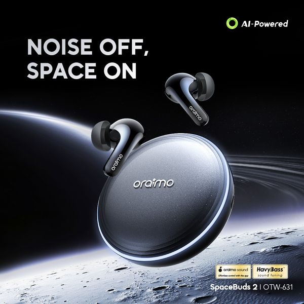 SpaceBuds 2 & Necklace Lite AI Smart True Wireless Earbuds-Space Grey & Call Vibration Wireless Earphones