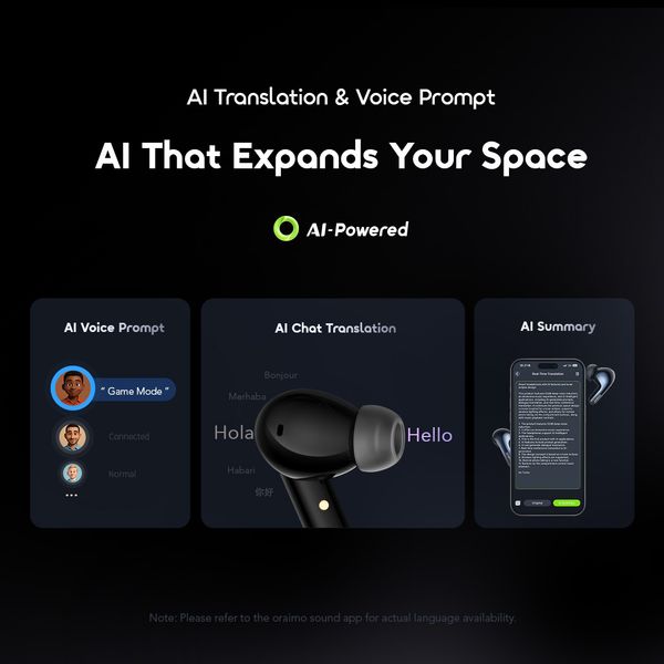 SpaceBuds 2 & Necklace Lite AI Smart True Wireless Earbuds-Space Grey & Call Vibration Wireless Earphones