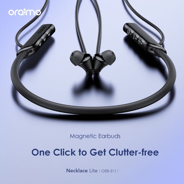 SpaceBuds 2 & Necklace Lite سماعات لاسلكية حقيقية ذكائية اصطناعي - لون رمادي فضي وسماعات لاسلكية باهتزاز عند المكالمات