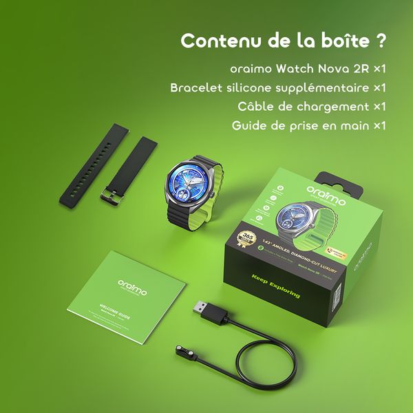 Watch Nova 2R Montre connectée axée sur la santé et riche en fonctionnalités